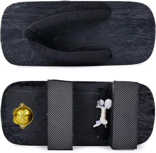 Vista 6 de Japanese Wooden Clogs with Tabi Socks For Men Women