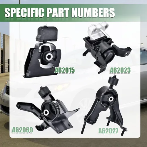 Vista 3 de Lochnchn Kit de soporte de motor compatible con Corolla Matrix 1.8L 2009-2013 Pontiac Vibe 1.8L 2009 2010, 4 piezas, reemplazo de soporte