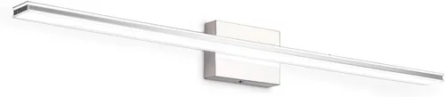 Vista 26 de Moderna lámpara de tocador de baño de 15.7 pulgadas, 12 W, regulable, 5CCT, luces de baño LED sobre el espejo, luz de tocador cromada para armarios
