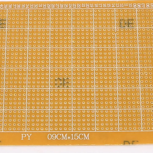 Vista 2 de uxcell 10 unids 3.5 in x 5.9 in DIY prototipo de papel de un solo lado PCB tablero universal 0.100 in agujero echada