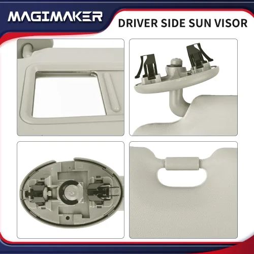 Vista 7 de Parasol lateral del conductor compatible con Toyota Corolla 2007 2008 2009 2010 2011 2012 2013 Reemplazo 74320-02711-E0 delantero izquierdo