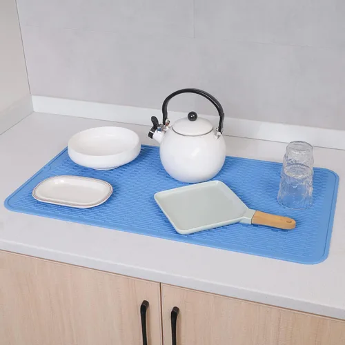 Vista 1095 de MicoYang Alfombrilla de Silicona para Secar Platos de Múltiples Usos, Fácil de Limpiar, Ecológica, Alfombrilla de Silicona Resistente al Calor