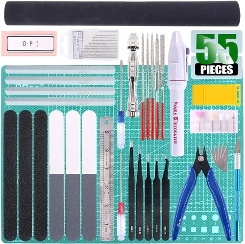 Keadic 55 Uds. Herramientas básicas de modelador profesional, juego de herramientas de construcción de pasatiempos, kit de herramientas Gunpla, kit