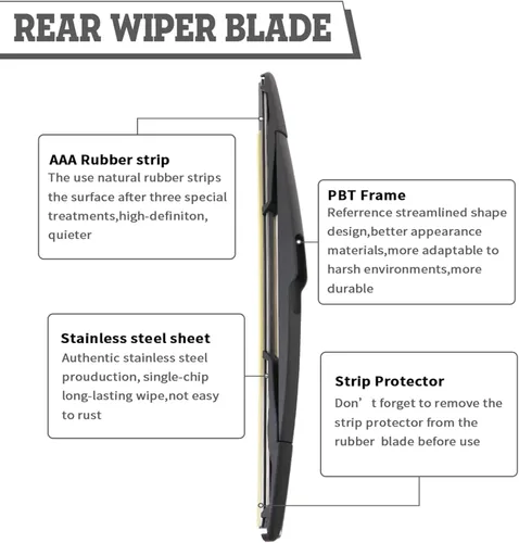 Vista 5 de Juego de tuercas para limpiaparabrisas trasero, repuesto para Ford Edge, Lincoln Mkx 2007-2014, conjunto de limpiaparabrisas trasero, con accesorios