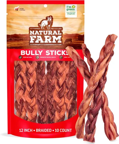 Vista 49 de Natural Farm Golosinas de colágeno trenzadas para perros (30 cm, paquete de 6), palitos de colágeno, golosinas naturales para perros, de larga