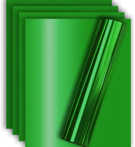 Vista 8 de Vinilo de transferencia de calor Aqua Foil HTV para playera 12" X 10" (Paquete de 5), fácil de desmalezar, tamaño garantizado