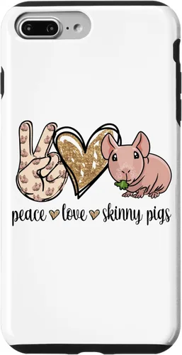Vista 12 de Womens Girls Cute Funny Peace Love Hairless Guinea Pig Lover Case for iPhone 16