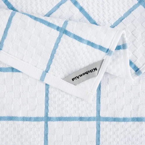 Vista 9 de KITCHENAID Guante para horno de tela de rizo de algodón acolchado, agarradera, toalla de cocina, juego de 4 piezas, resistente al calor, agarre