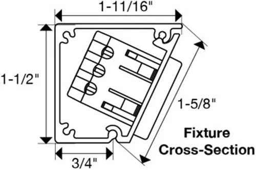 Vista 2 de Task APT Regleta de alimentación en ángulo de 9 pulgadas izquierda, 2 receptáculos, negro