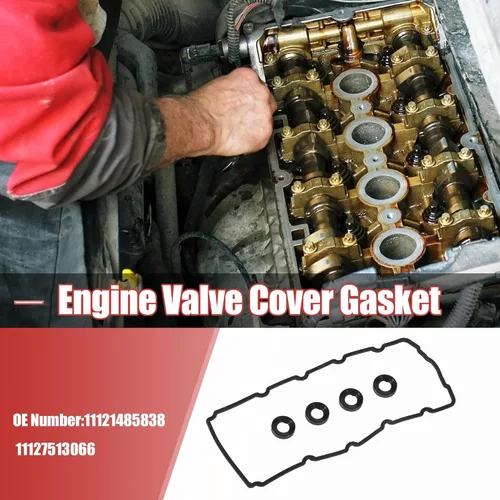 Vista 2 de X AUTOHAUX 1 juego de junta de tapa de válvula de motor 11121485838 11127513066 para Mini Cooper 1.6L 2002-2008