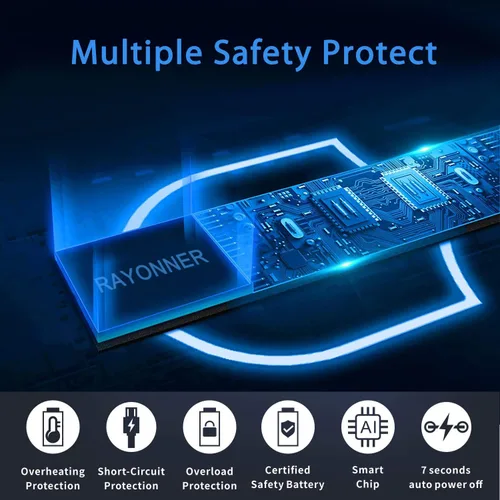 Vista 2 de RAYONNER Encendedor eléctrico de velas con linterna, USB C recargable, de arco de plasma, resistente al viento, para velas profundas, estufa de gas