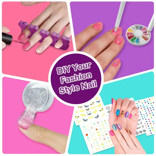 Vista 9 de Kit de esmalte de uñas para niños de 5 piezas y juego de esmalte de uñas
