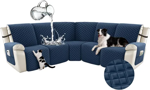 Vista 93 de Arfntevss Fundas Impermeables para Sofá Seccional Reclinable para Sofá Seccional Reclinable en Forma de L Antideslizante Lavable Funda