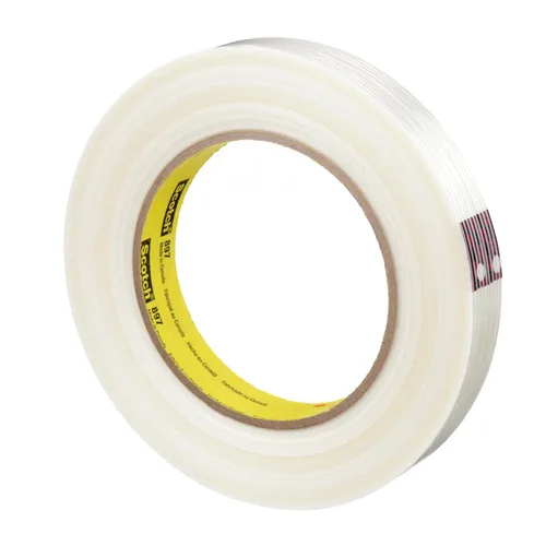Vista 5 de 3M Scotch - Cinta de filamento 897, transparente, 0.472 in x 180.4 ft, 5 mil