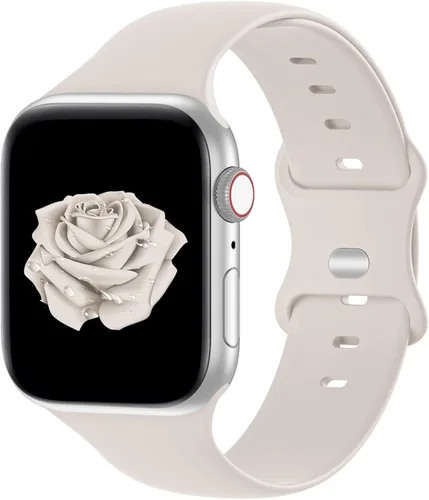 Vista 34 de Bandiction Compatible with Apple Watch Series 3 38mm Series 5 40mm iWatch Bands 38mm 40mm 41mm, Soft Silicone Sport Replacement Strap Compatible for