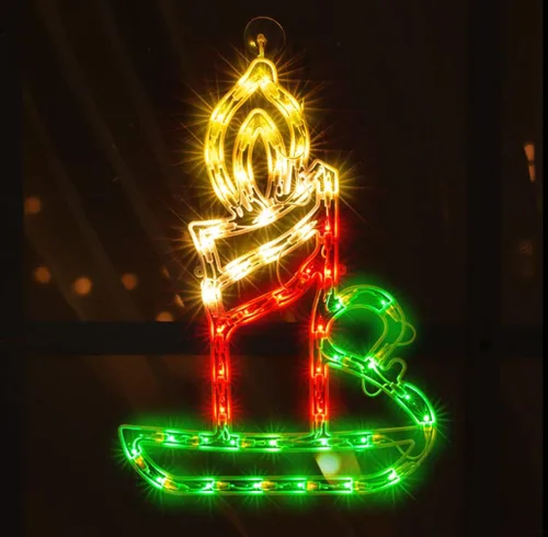 Vista 11 de LAMPHOME Decoraciones de luz de silueta de ventana de Navidad - Ángel iluminado para Navidad, fiesta, hogar, patio, césped, jardín