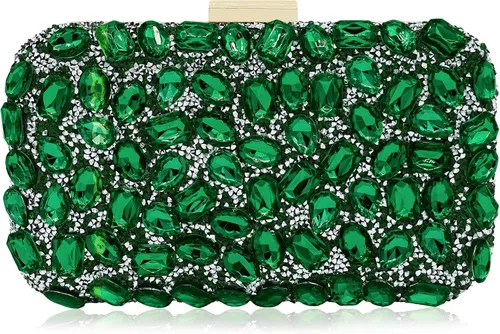 Vista 14 de Milisente Clutch Purses For Women Crystal Clutches Evening Bags Gemstone Clutch Purse For Wedding Formal