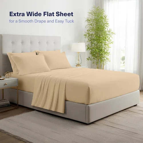 Vista 6 de Kickoff Sábanas de bambú de viscosa tamaño individual, 3 piezas, 100% viscosa de bambú orgánico, juego de sábanas refrescantes para cama