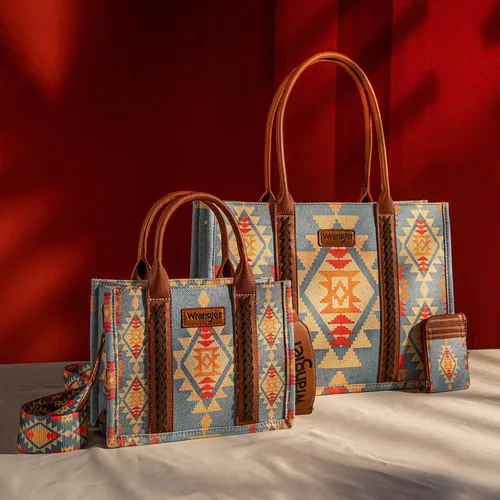 Vista 2 de Wrangler Aztec - Bolso tote para mujer, estilo bohemio, bolso de hombro y bolso