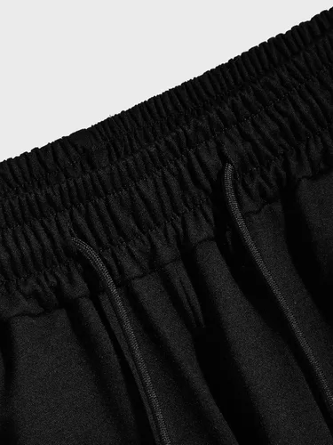 Vista 5 de WDIRARA Pantalones cortos con estampado gráfico para hombre, con bolsillo frontal, con cordón en la cintura