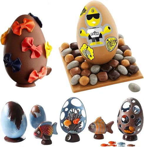 Vista 9 de Molde de silicona para huevos de Pascua 3D MoldFun para pastel de mousse, mantequilla de maní, chocolate, dulces, gelatina, pasteles, magdalenas