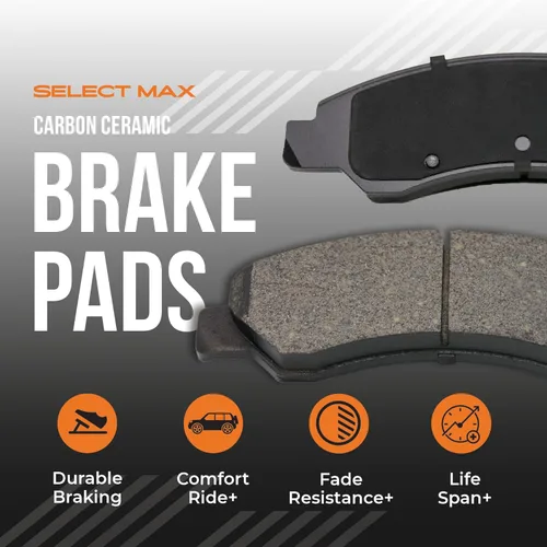 Vista 2 de Max Advanced Brakes SelectMAX Pastillas de freno traseras Compatible con Chrysler Sebring 2000-2005 Bajo contenido de polvo y silenciosas