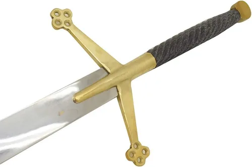 Vista 6 de Medieval Warrior Fantasy Claymore - Espada real con funda de cuero negro