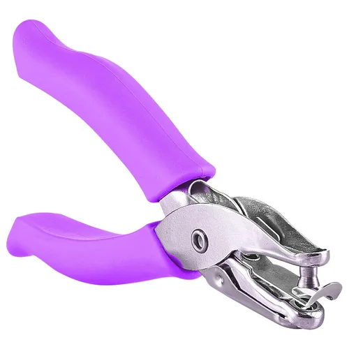 Vista 8 de Enday - Perforadora perforadora de agujeros de 1/4 pulgadas con asas de agarre suave para papel y manualidades, forma de círculo redondo, para niños