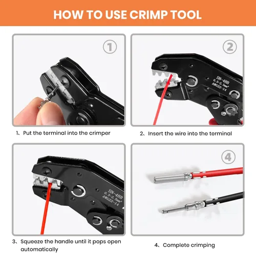 Vista 6 de 634 piezas, kit de 50 juegos de conectores DT, herramienta de crimpado para conectores Deutsch, herramienta de extracción de terminales, conector