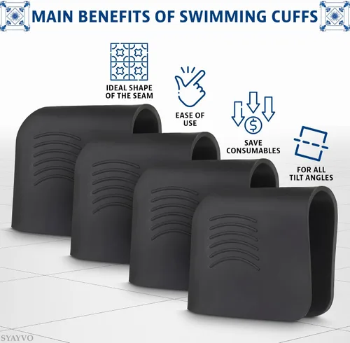 Vista 4 de 4 Piezas Aplicador de Herramienta para Lechada – Herramientas para Azulejos para Acabado Suave, Kit de Herramientas de Calafateo para Sellado