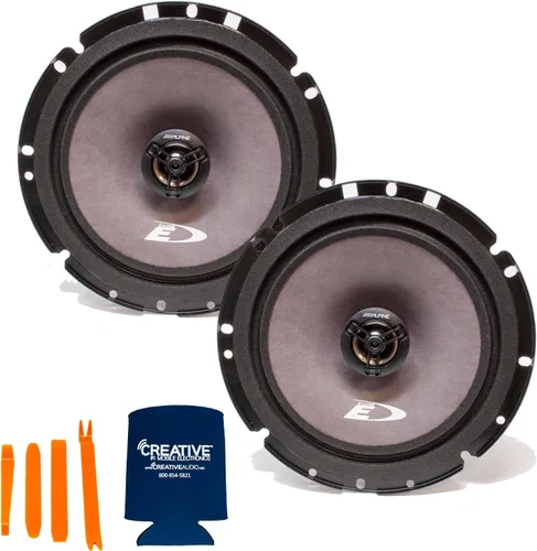 Vista 2 de Alpine SXE-1751S Altavoces de componentes de 6.5 pulgadas con altavoces coaxiales Alpine SXE-1726S de 6.5