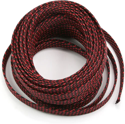 Vista 59 de Wenheww - Funda de cable trenzada expandible de PET, de 1.64 pies a 3/8 pulgadas, manga negra para organización de cables, protector de cable