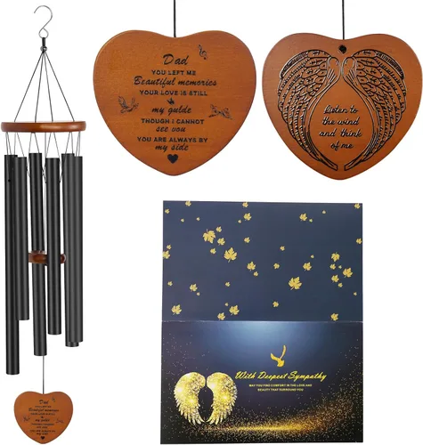 Vista 12 de Campanillas de Viento para Exterior, Campanillas Grandes de 30" con Tono Profundo de Simpatía, Memorial para la Pérdida de un Ser Querido Madre
