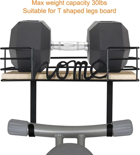 Vista 6 de TJ.MOREE Soporte de pared para tabla de planchar - Soporte metálico de pared para cuarto de lavandería y planchado, incluye gran cesta con base