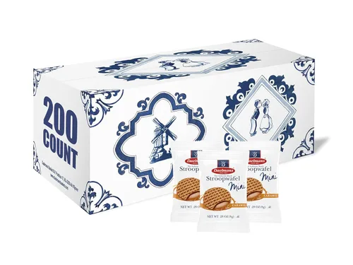 DAELMANS Stroopwafels, gofres holandeses tostados suaves, caramelo, aperitivo de oficina, regreso a clases, tamaño mini, lácteos kosher, auténtico