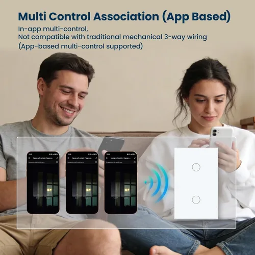 Vista 11 de Zigbee Switch Need Neutral Wire Need Zigbee Hub, blanco 2 botones