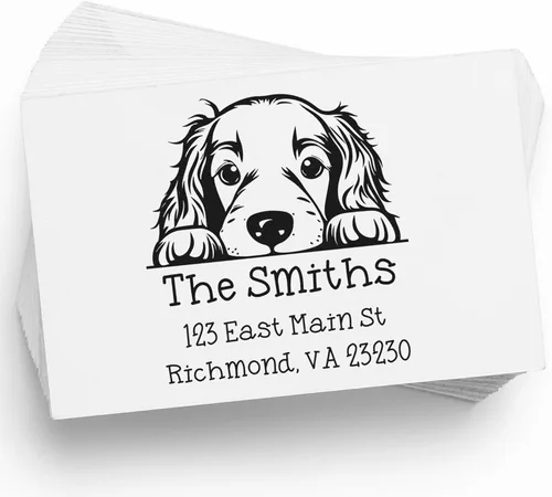 Vista 31 de Sello de alta calidad para cachorros Airedale Terrier – Sello de dirección personalizado – Ideal para los amantes de los perros – Elección de 5