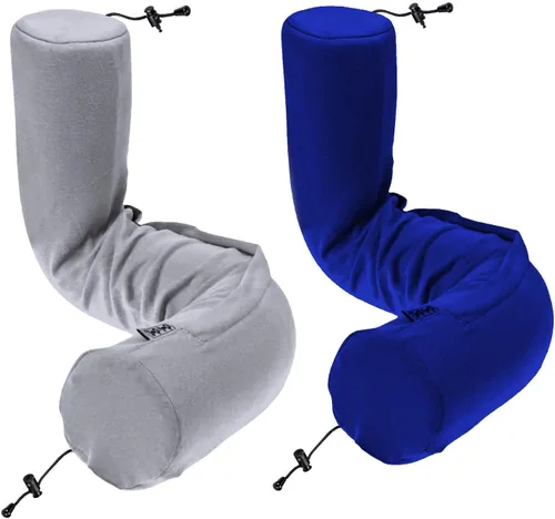 Vista 11 de Dot&Dot Almohada de viaje de espuma viscoelástica Twist para aviones - Almohada cervical de viaje para dormir - Almohada de avión para el cuello