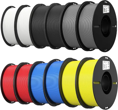 Creality Paquete de filamento PLA de 0.069 in, filamento de impresión 3D más resistente y fuerte, precisión +/- 0.001 in, se adapta a la mayoría de