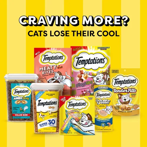 Vista 14 de Golosinas Temptations clásicas para gatos, empaque múltiple