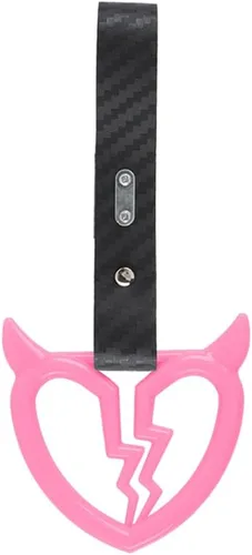 Vista 14 de Q1-TECH, JDM Tsurikawa Anillo japonés de metro, tren, autobús, mango de coche, cuerno de diablo, mango de corazón roto, correa de mano, anillo