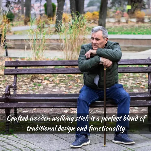 Vista 4 de Bastón de madera hecho a mano, diseño vintage, mango plegable, para hombres y mujeres, elegante mango de madera plegable, bastón de diseño vintage