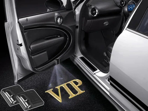 Vista 23 de NewL 2 luces LED de bienvenida para puerta de automóvil para alas de fuego, calavera y logotipo, luces proyectoras, luz de sombra fantasma