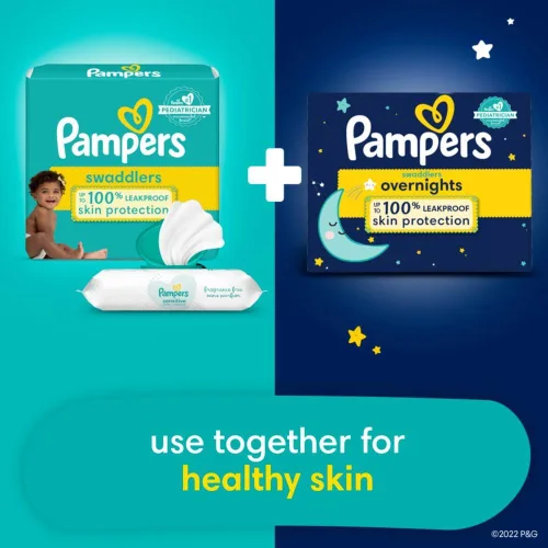 Vista 7 de Pampers Swaddlers - Pañales desechables muy suaves para bebé talla 4, 150