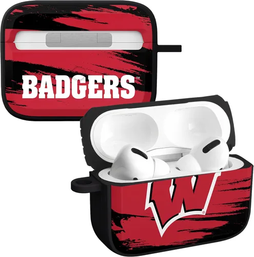 Vista 24 de AFFINITY BANDS Wisconsin Badgers Camo HDX - Funda compatible con Apple AirPods Generaciones 1 y 2