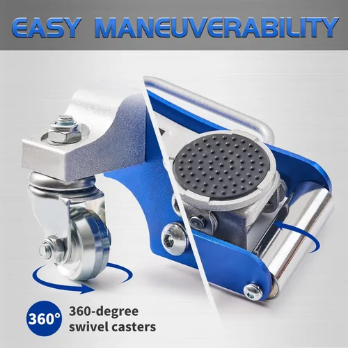 Vista 4 de TONDA Gato de piso, gato hidráulico de bajo perfil de 2 toneladas, de aluminio y acero, con sistema de bomba dual, elevación rápida, azul