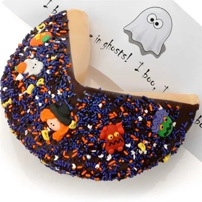Galleta gigante de la fortuna decorada de Halloween (caramelo)