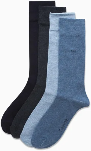 Vista 4 de Calvin Klein - Calcetines para hombre, paquete de 4 unidades, con estampado de diamante, a media pantorrilla
