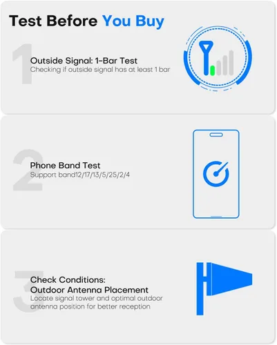Vista 3 de Amplificador de señal de teléfono celular para el hogar de hasta 3000 pies cuadrados Amplificador de señal celular 4G 5G de 65dB para T-Mobile