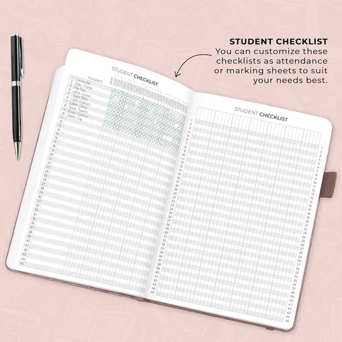 Vista 4 de Clever Fox Planificador para profesores, planificador de año escolar con calendarios y planes de lecciones, libro de planes para maestros para aula